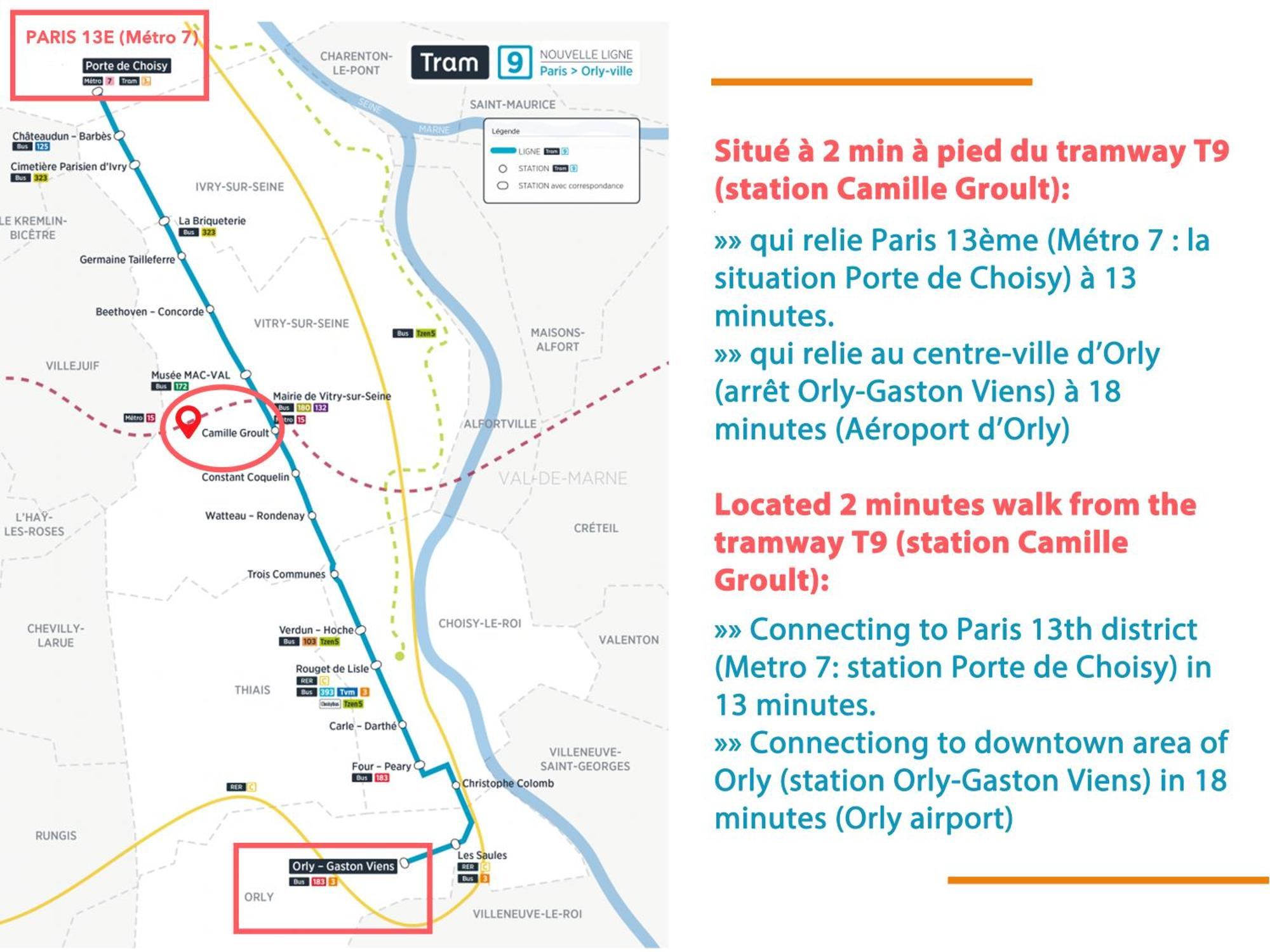 Appartement Parisien Neuf, Moderne Avec Une Grande Salon, 2 Chambres, 4 Lits, Parking Gratuit, 15Min De Paris Et 13 Min Aeroport Orly Vitry-sur-Seine Eksteriør bilde