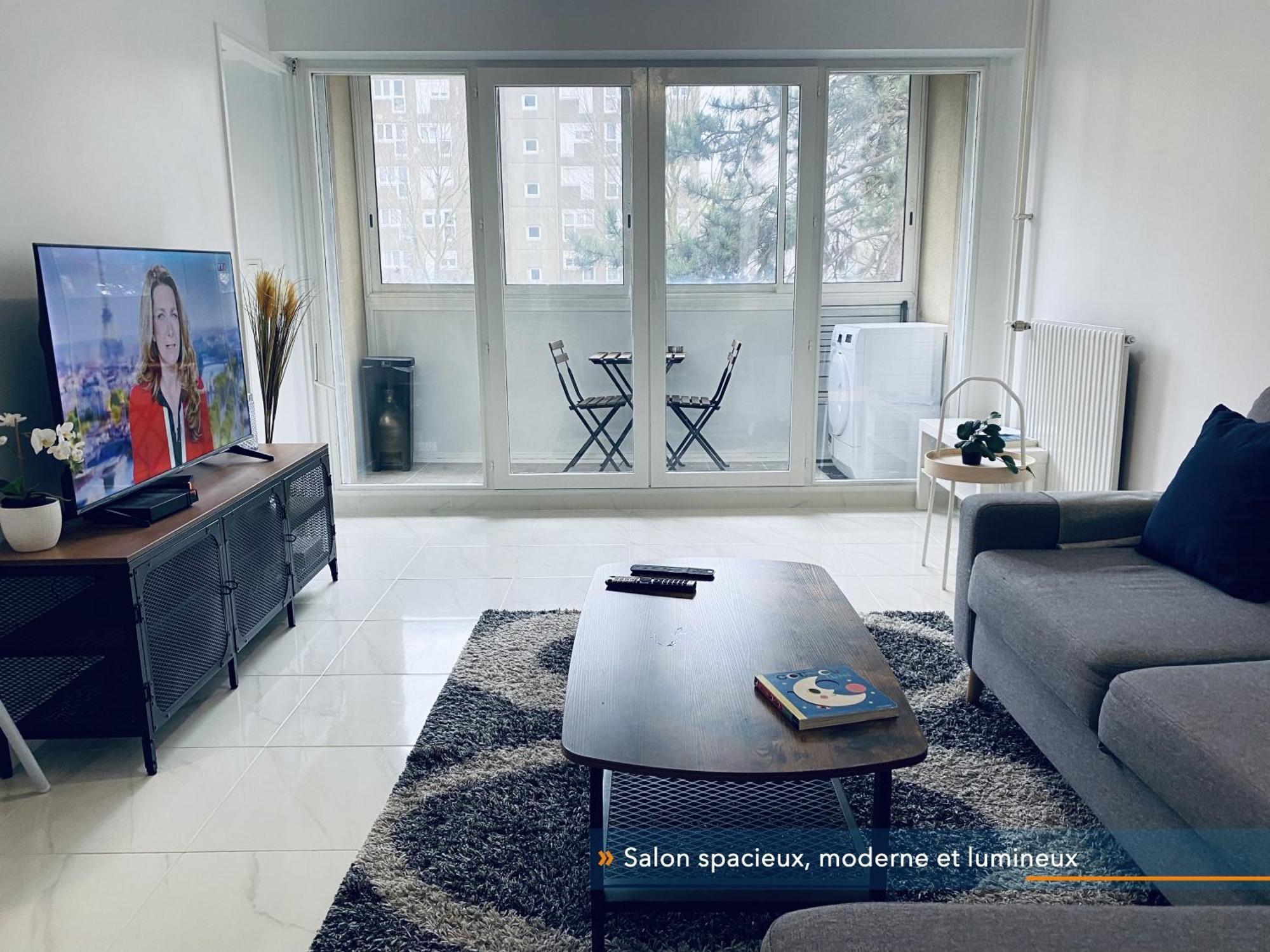 Appartement Parisien Neuf, Moderne Avec Une Grande Salon, 2 Chambres, 4 Lits, Parking Gratuit, 15Min De Paris Et 13 Min Aeroport Orly Vitry-sur-Seine Eksteriør bilde